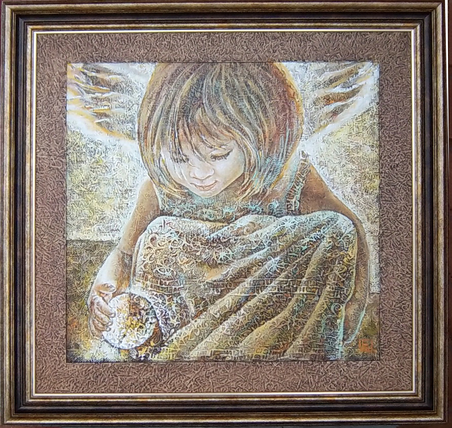 angelas 2, 2012m.(45 ant 45 cm) aliejus, drobė, spec faktūra