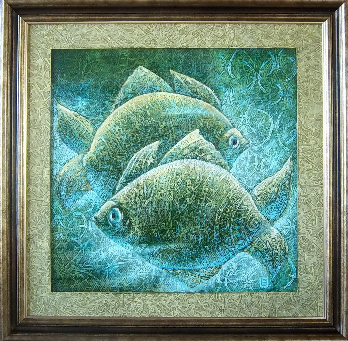 Zodiakas Zuvys 2013 m. 50x50 cm oil on canvas