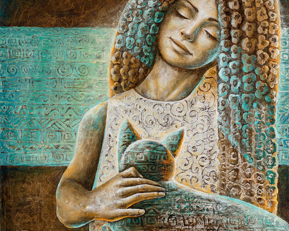Draugai 90 x 90 cm