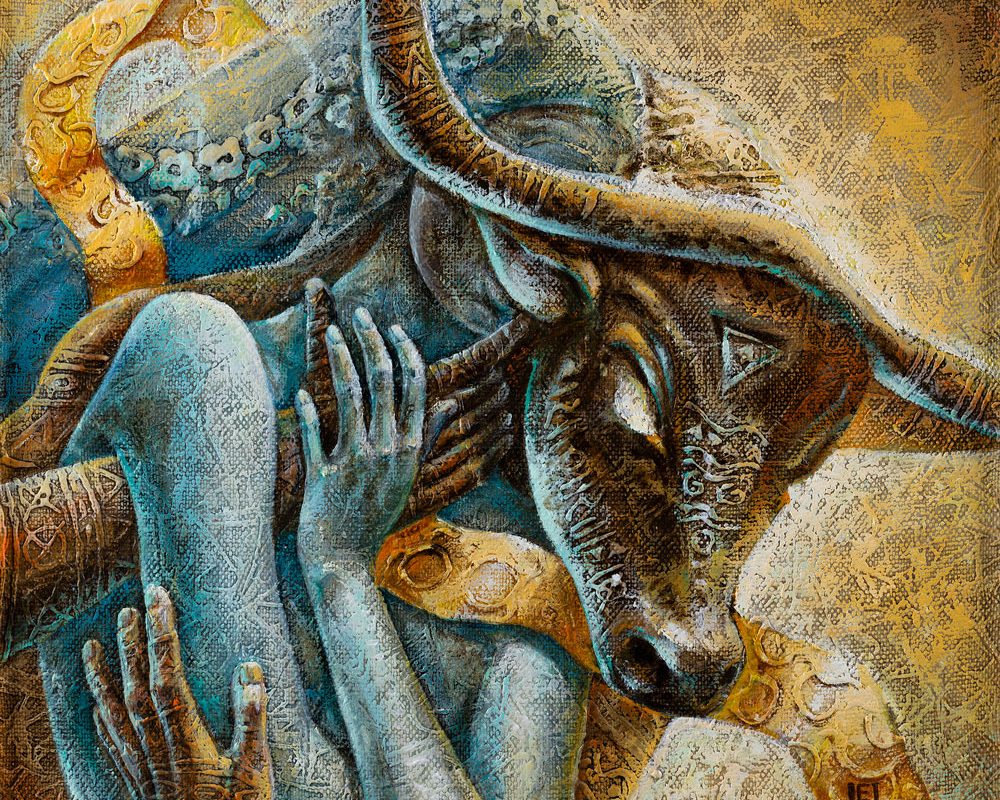 Zodiakas Jautis 45 cm x 45 cm