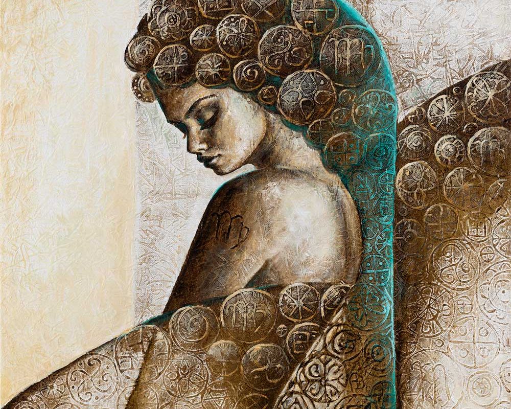 Zodiakas Mergelė II 90 cm x 90 cm